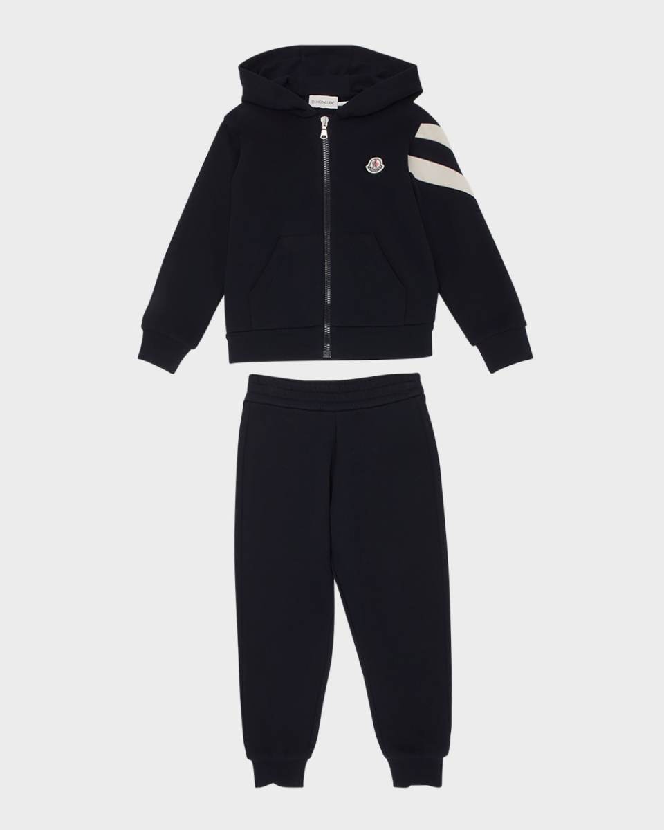 Boy's Logo Patch Jogger Set, Size 4-6